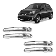 Kit Aplique Maçanetas Chrome Nissan Versa Conforto 11 Até 17