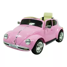 Auto A Batería Niños Vw Escarabajo Beetle Hasta 8 Años 12 V Color Rosa