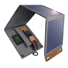 Cargador Solar Portátil 14w Plegable | 2 Salidas Usb | Playa