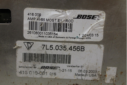2003-06 Porsche Cayenne Bose Radio Stereo Amplifier 7l50 Yyf Foto 3