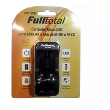 Cargador De Pilas Aaa Aa Full Total 1002 2 Canales Usb Led