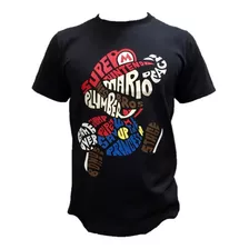 Playera Mario Bros Mario Caricatura