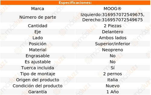 2- Rtulas Delanteras Sup/inf Saab 900 1979/1993 Moog Foto 2