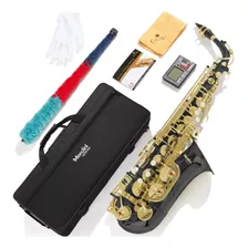 Kit De Saxofón Mendini By Cecilio, C/ Bolso, Niquel Y Dorado