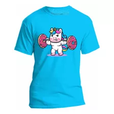 Playera Gym Unicornio Caricatura Todas Las Tallas