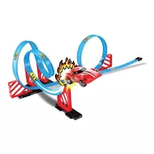  Barrettoimports Pista Corrida Looping 360 Lançador Carrinho Tipo Hotwheels Cor Colorido