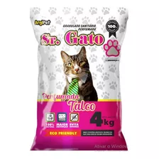 Areia P/ Gato Granulado Sanitário Higiênico 4kg Talco