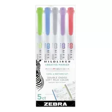 Marcadores Zebra Mildliner Doble Punta X 5 Set Fresco