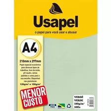 Papel Vergê Verde 180g/m 50fls Usapel