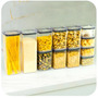 Kit 12 Potes Herméticos Porta Mantimentos Quadrado Cozinha Cor Transparente
