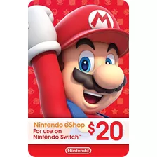 Tarjeta Nintendo Eshop $20 Usd Para Cuenta Usa