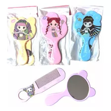 Pack De 4 Espejos De Cartera Portatil Con Peineta Kawaii