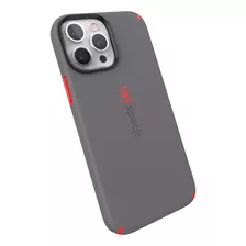Funda Speck Para iPhone 12 Y 13 Pro Max-moody Grey/turbo Red