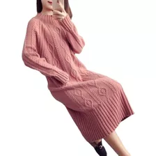 Vestido Tipo Jersey De Invierno De Terciopelo Grueso Para Mu