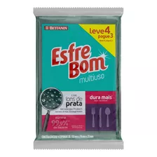 Esponja Multi Uso Ions Prata Com 4 Peças Bettanin