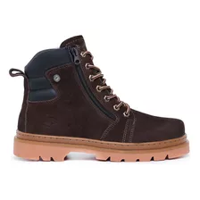 Coturno Masculino Bota Zíper Couro Legítimo Original Butina