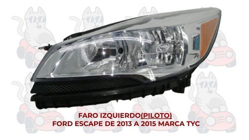 Faro Ford Escape 2013-13-2014-14-2015-15 Izquierdo Foto 2