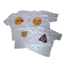 Cuarteto Playeras Emojis, Elige Emojis , Todas Las Tallas