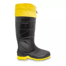 Bota Galocha Impermeável Borracha Pvc Solado Amarelo Top