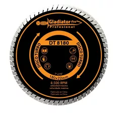 Disco Diamantado Turbo De Widia Gladiator 180x22mm Dt8180