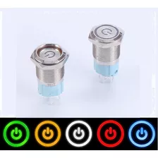 3 Unidades Switch Metalico 16mm On/off Led Resistente Agua