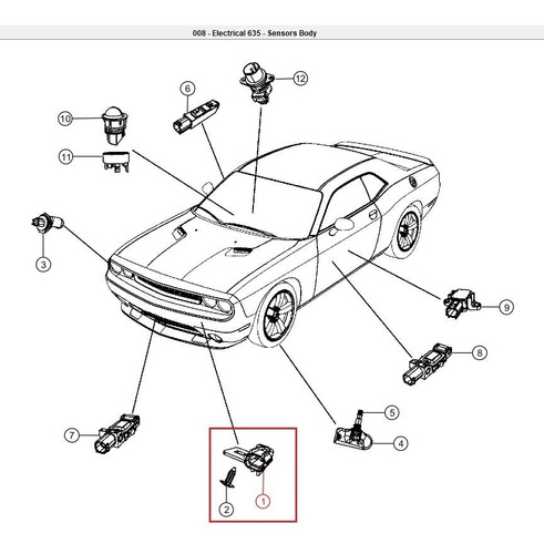 Sensor Temperatura Ambiente Mopar Dodge Charger 2013-2020 Foto 4
