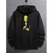 Blusa Moletom Homer Mafioso Gato Na Mão Agasalho De Frio