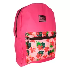 Mochila Escolar Floral Rosa Feminina Costas Flores Juvenil