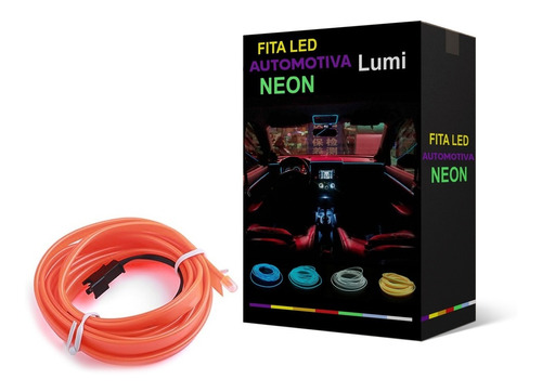 Fita Led Luz Interna Neon Painel Carro 5 Metros Flexivel