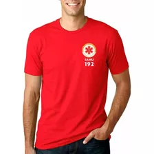Camiseta Samu Serviço De Emergência Socorrista 100% Algodão
