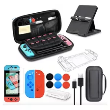 Estuche Nintendo Switch Negro Con Accesorios 13 En 1