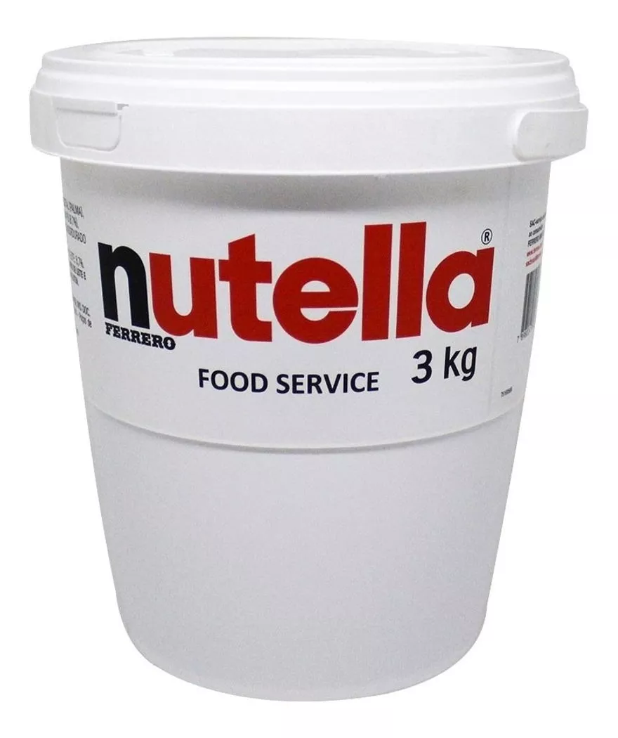 Creme De Avelã Nutella Ferrero 3kg Balde Promocional Oferta