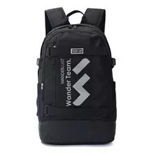 Mochila De Espalda 18'' Wanderlust Wander Team 34840 841 842 Color Negro Diseño De La Tela Liso