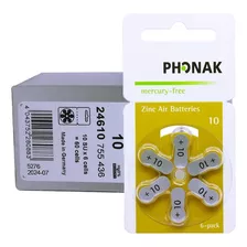 Phonak Bateria 10 Pr70 Aparelho Auditivo (60 Pilhas = 01 Cx)