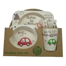 Set Alimentación Para Niños Bebe Bamboo Diseños