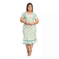 Vestido Tendência Feminino Midi Tubinho Moda Evangélica 