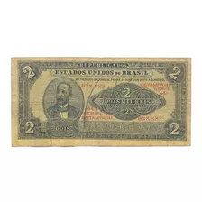 Brasil - R-087, 2 Mil Réis 1921 Autografada Série 44 Mbc/sob