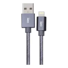 Cabo Usb Lightning Oex Ce101 Mfi 1,5 Metro Em Nylon Cinza