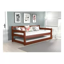 Bicama Cama Marinera Sofá Cama Dormitorio Madera Maciza Color Nogal