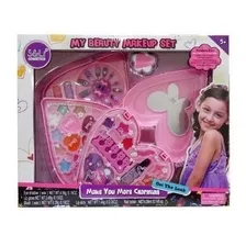 Set De Maquillaje Corazón Cosmetica Para Niñas 1651 Isud