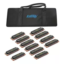 East Top Diatonic Blues Harmonica Set De 12, 10 Agujeros Dia