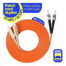 Patch Cord Fibra Óptica Multimodo Duplex Sc/upc-st/upc 100mt