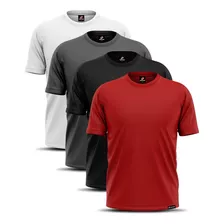 Kit 4 Blusa Térmica Básica Masculina Gola Rolê Manga Curta