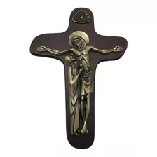 Crucifixo Cruz Da Unidade Parede Ou Porta Madeira 20 Cm