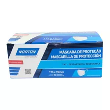 Caixa C/ 50 Máscaras De Proteção Norton Tnt 3 Camadas - 5x10