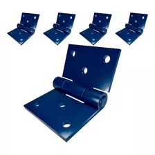 São Romão Kit 8u Dobradiça De Pino Azul-turquesa 100 Kg