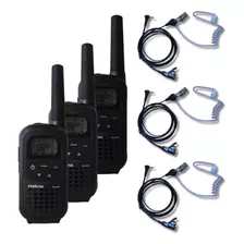 3x Rádio Comunicador Intelbras Rc4002 + Fone Tubo Acústico