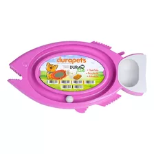 Brinquedo Gato Arranhador Dura Pets Peixe Comedouro Cor Rosa