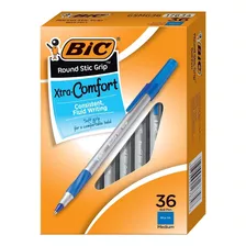 Set De Bolígrafos Lapiceras Bic 36 U, Color Azul