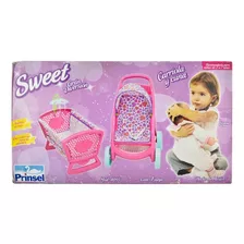 Carriola Y Cuna Sweet Para Muñecas 4055 Prinsel